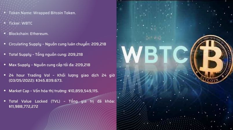 Các thông tin cơ bản về WBTC token