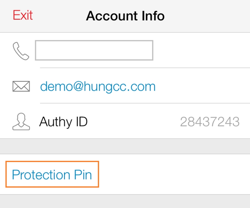 Cài mã pin trong Protection Pin